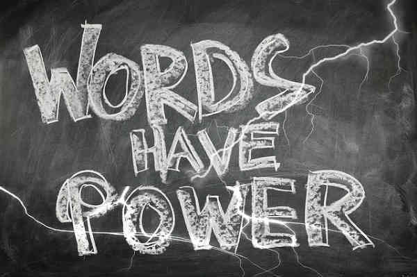 words have power written on a board