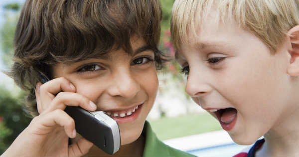 boys talking on phone