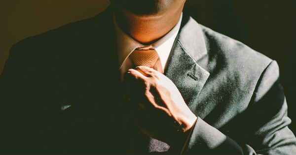 confident man in suit and tie