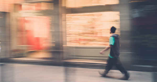 guy walking on the street