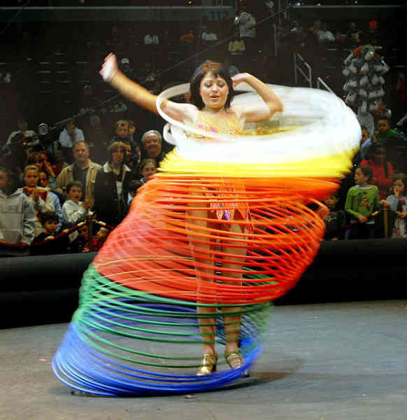 lady performing on stage